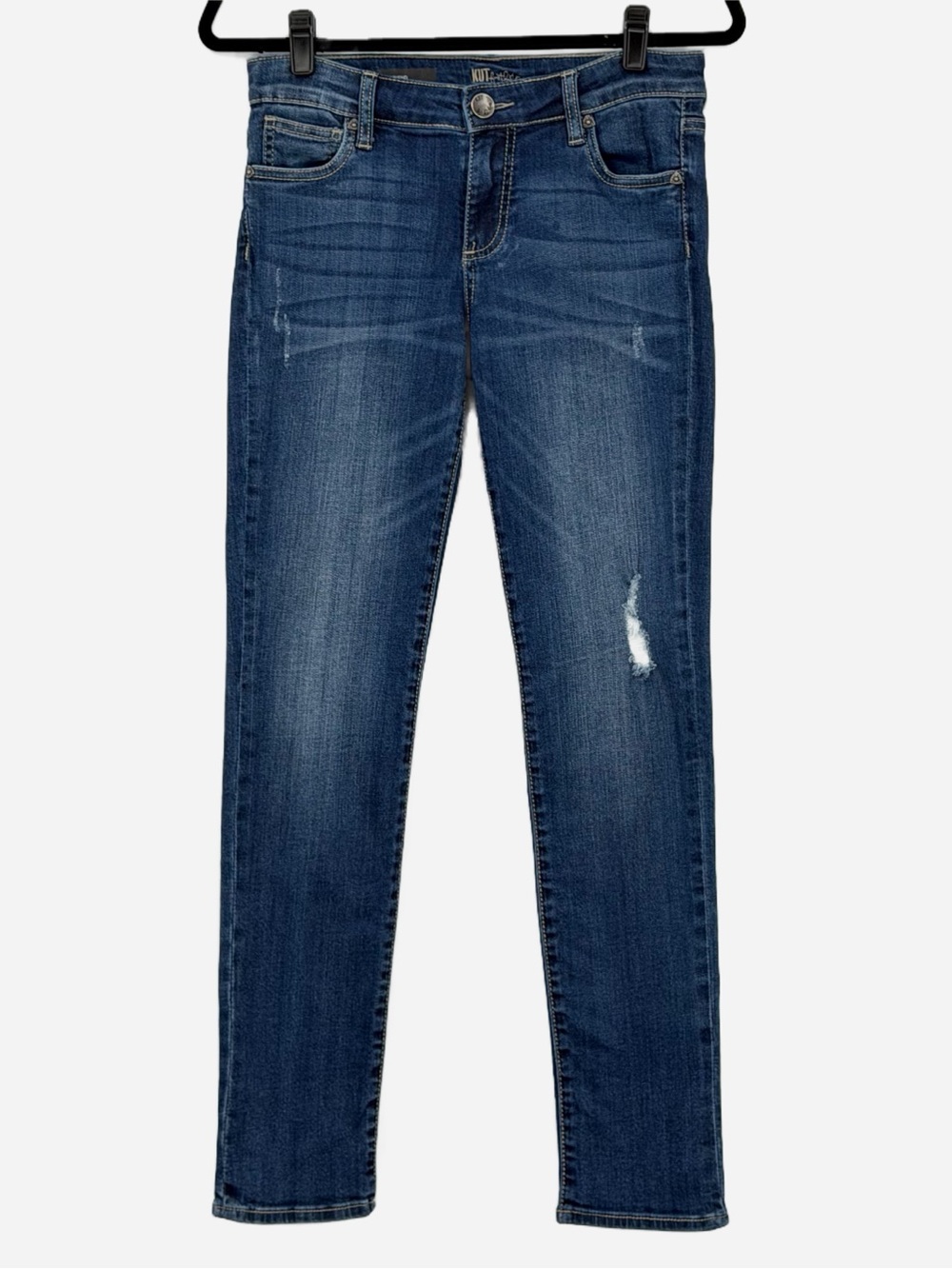 KUT from the Kloth Boyfriend Jeans Distressed Medium Wash Denim Size 0